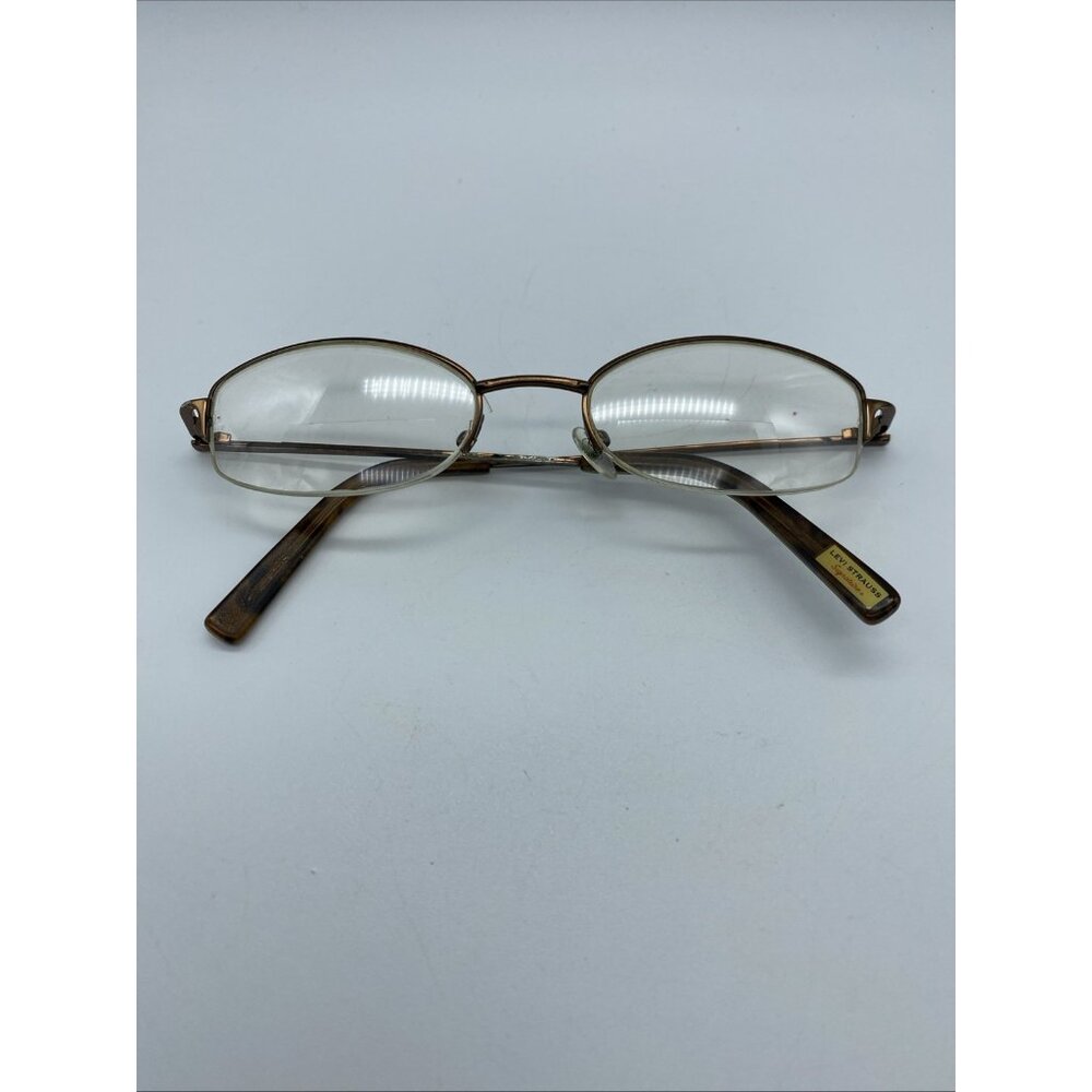 Levi Strauss Eyeglasses Frame Half Rimless Brown